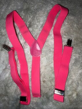 Bright Hot Pink TWIN PEAKS sexy Adjustable Suspenders accessories cute